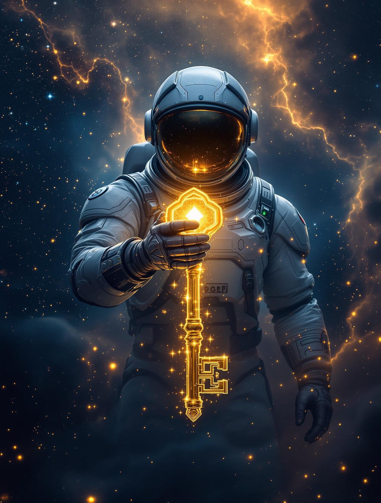 免费电视剧网站热播作品《星河之钥》海报 — 星际探索者在一颗废弃星球上发现了一把来自上古文明的钥匙。这把